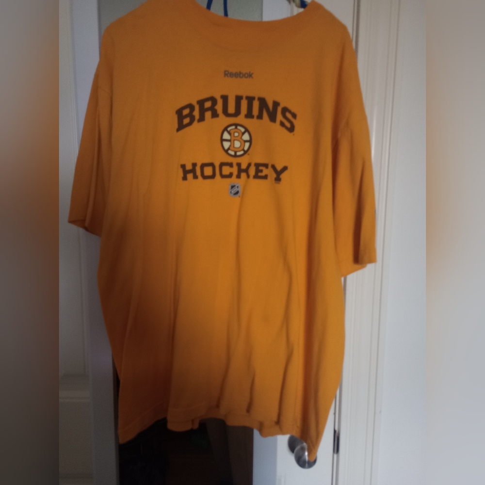 Reebok Bruins Hockey Tee in Orange